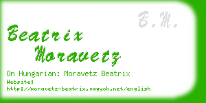 beatrix moravetz business card